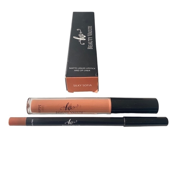 BEAUTY Vault ‘Silky Sofia’ Liquid Matte Lipstick and Lip Liner | Lip Set - Picture 3 of 8